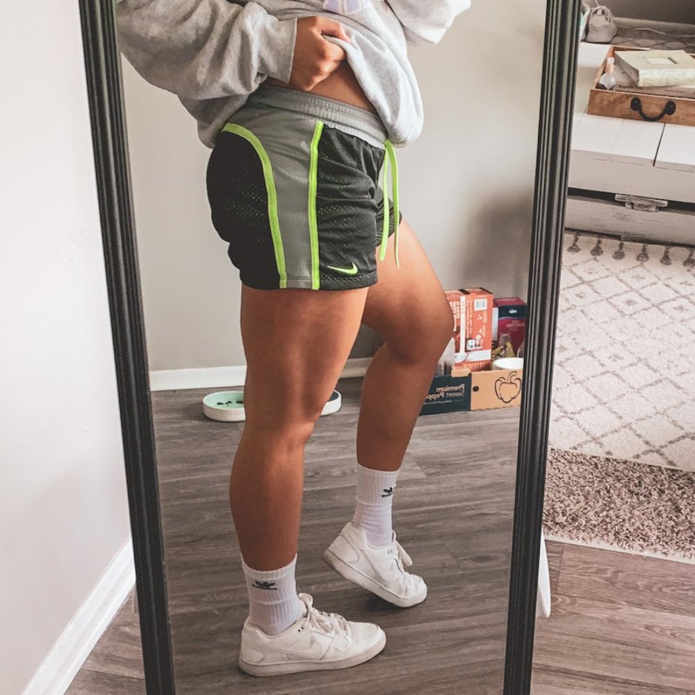 Nike Neon Yellow Green Mesh DriFit Sports Shorts
